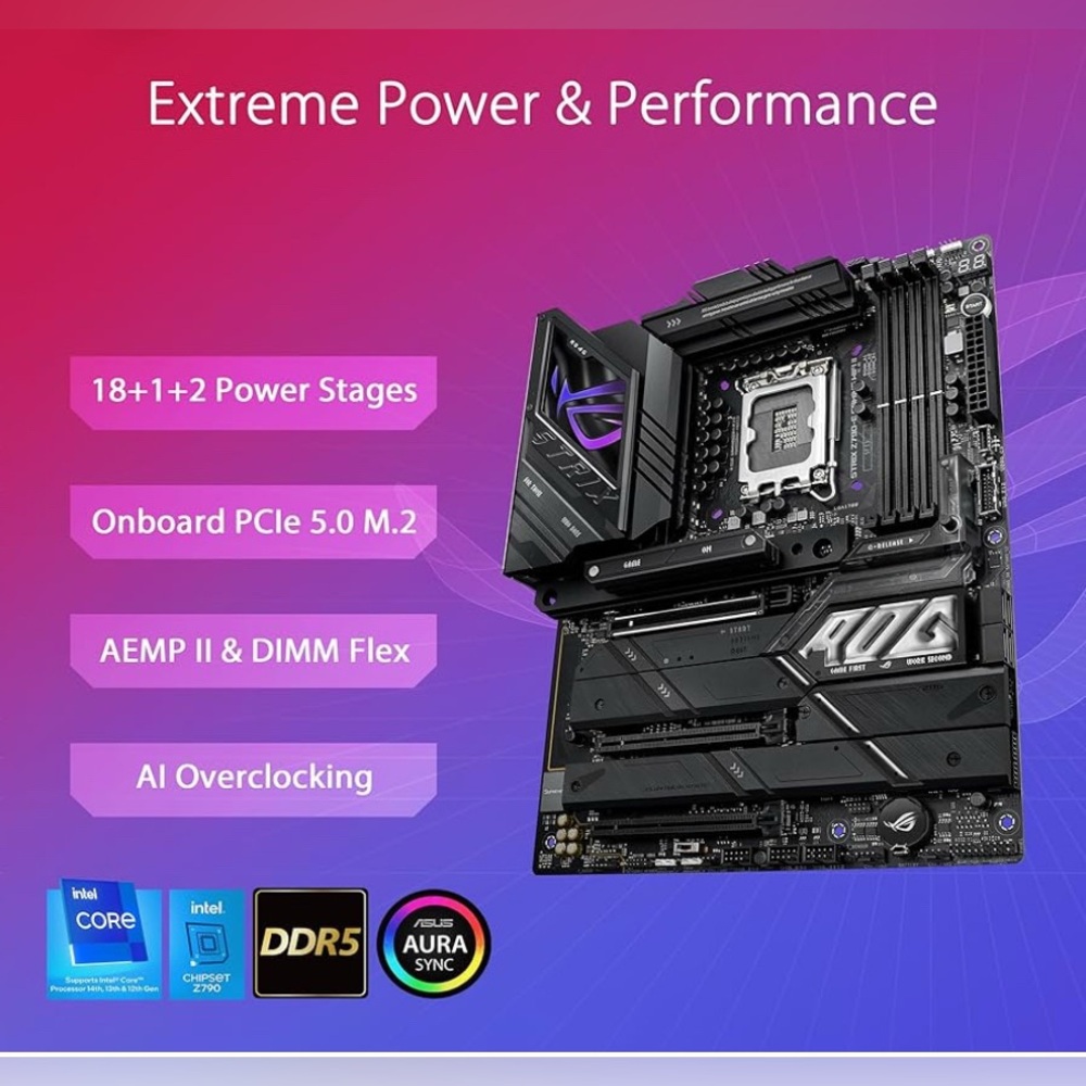 ASUS ROG Strix Z790-E Gaming WiFi II LGA 1700(Intel 14th & 13th & 12th Gen)ATX - Picture 2 of 5